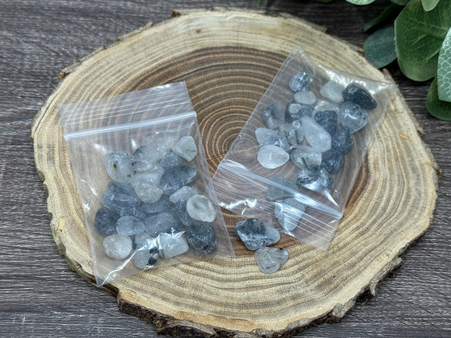 Tourmalated Quartz Crystal Chips