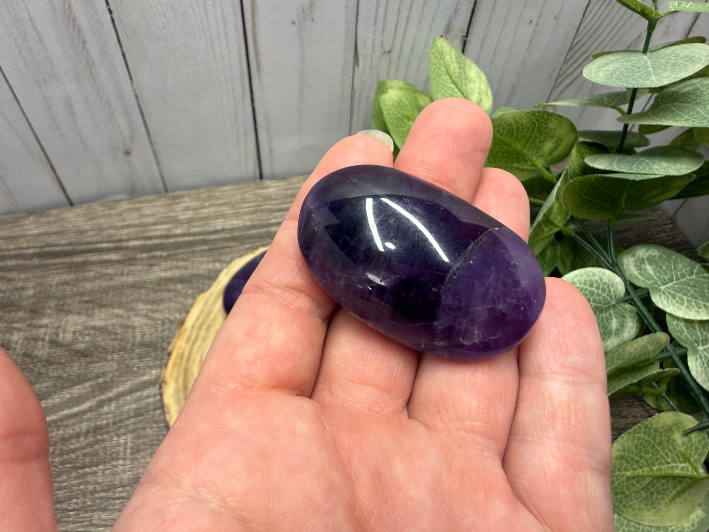 Chevron Amethyst Palm Stone