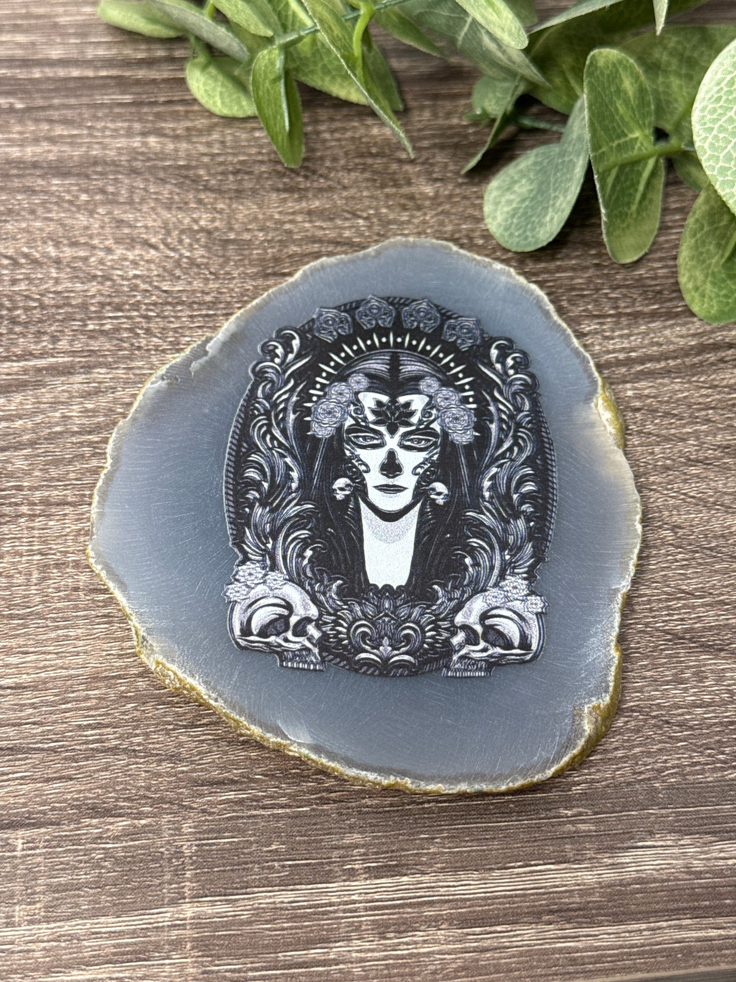 Agate Slab with Designs
