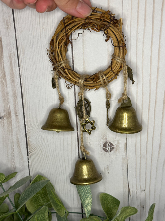 Witch Bells for Home Protection, 3 Bells, and charms