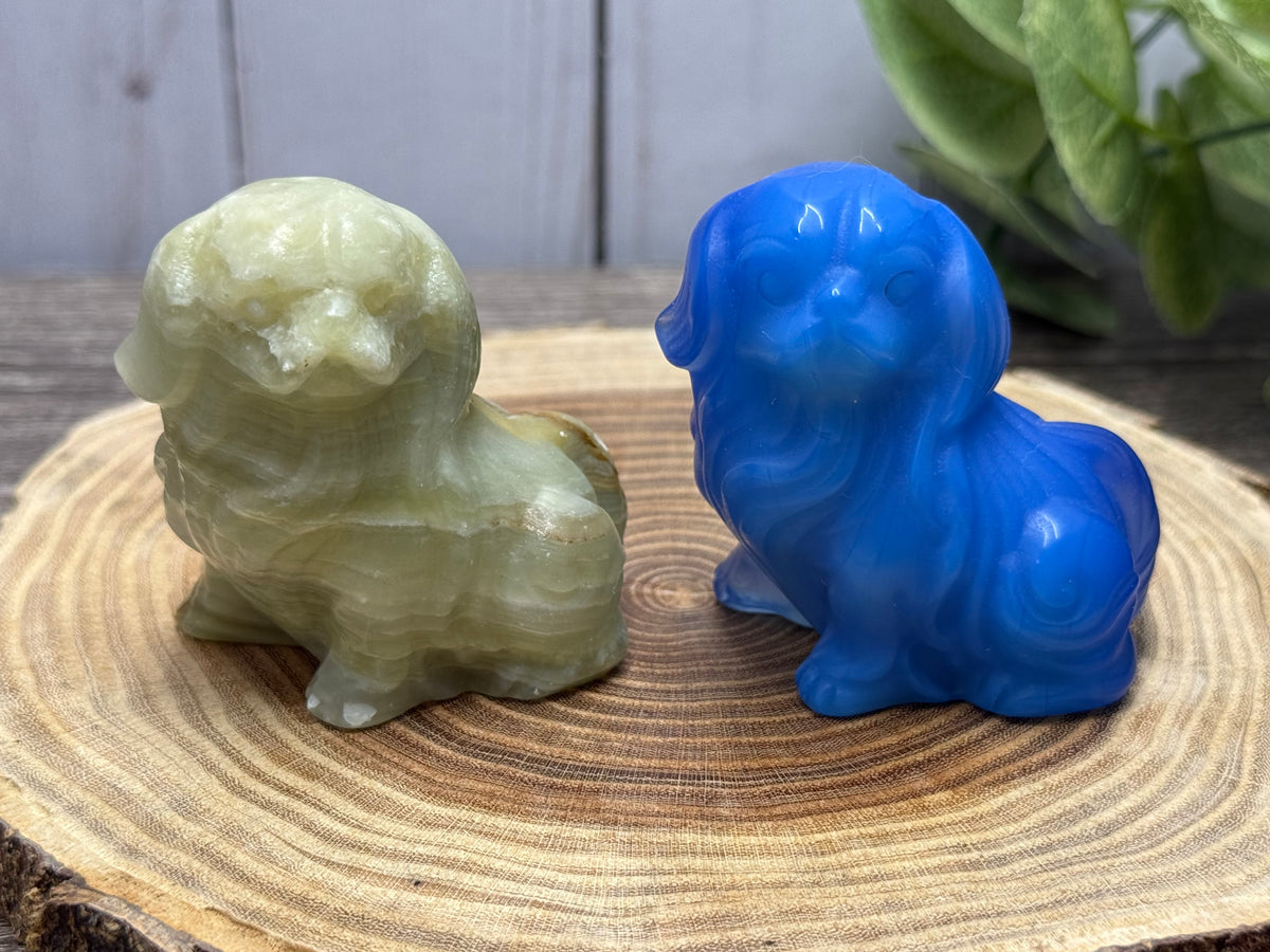 King Charles Spaniel Dog Carvings