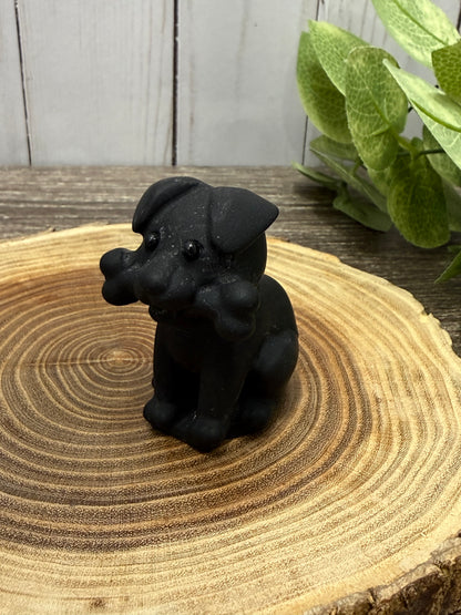 Dog With Bone Carvings