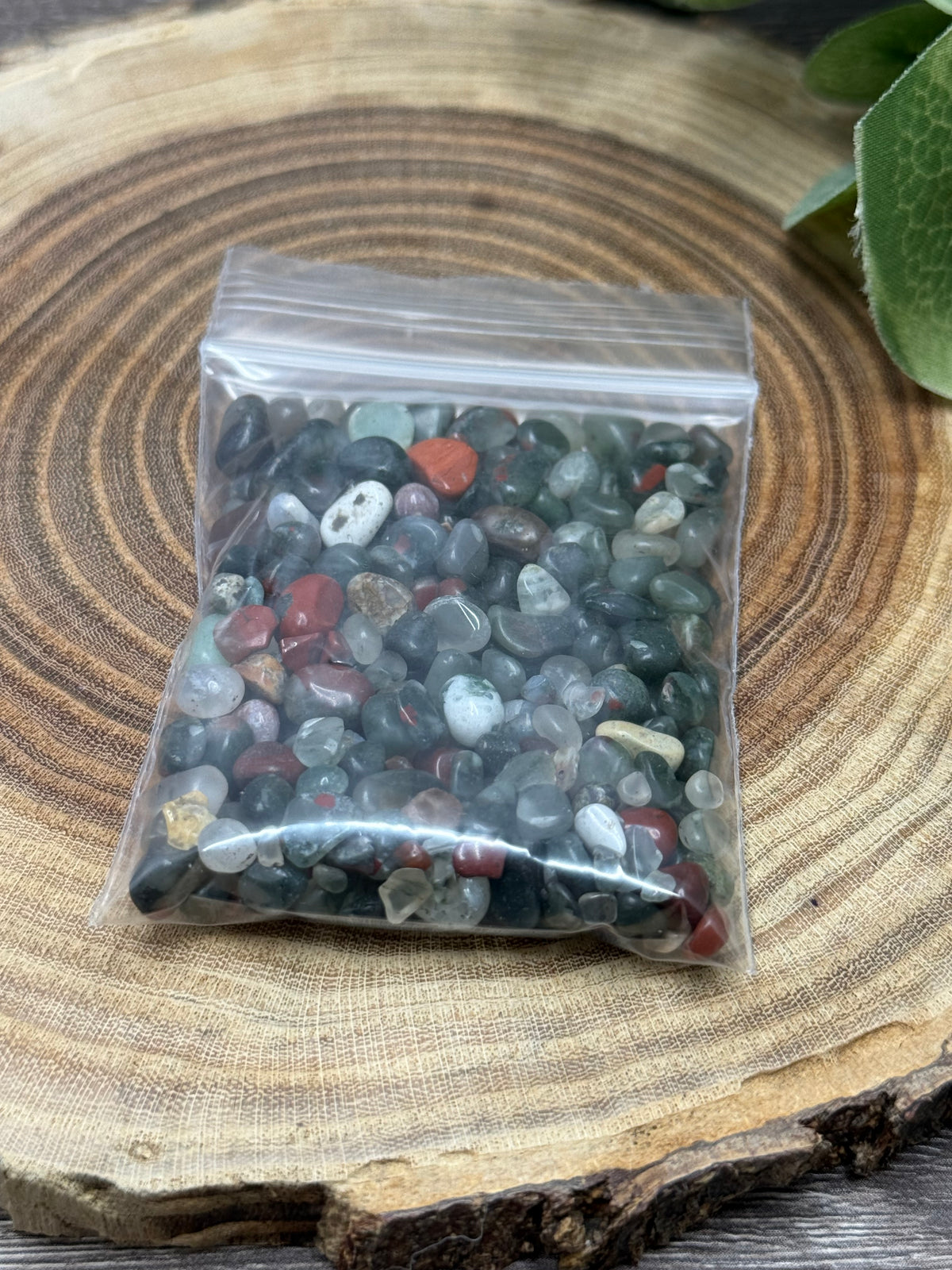 African Bloodstone Crystal Chip Bag