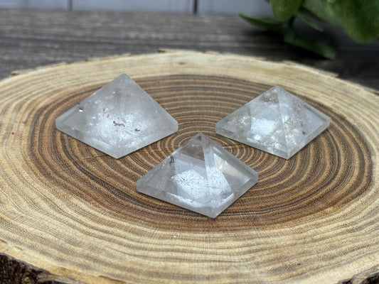 Clear Quartz Pyramid Carving