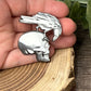 Bird and Skull - Large Pin - Silver