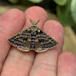 Butterfly Moth Alphabet Pin - Black and Gold