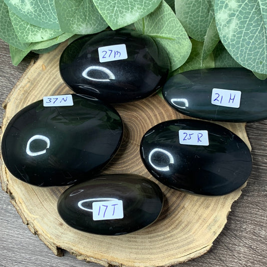 Obsidian - Rainbow Palm Stones