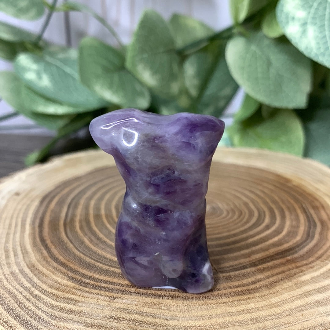 Male Body Crystal Carvings - Chevron Amethyst - Medium