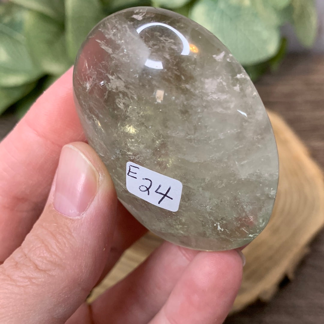 Prasiolite (Green Amethyst) Palm Stone