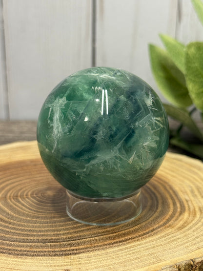 Snowflake Fluorite Sphere