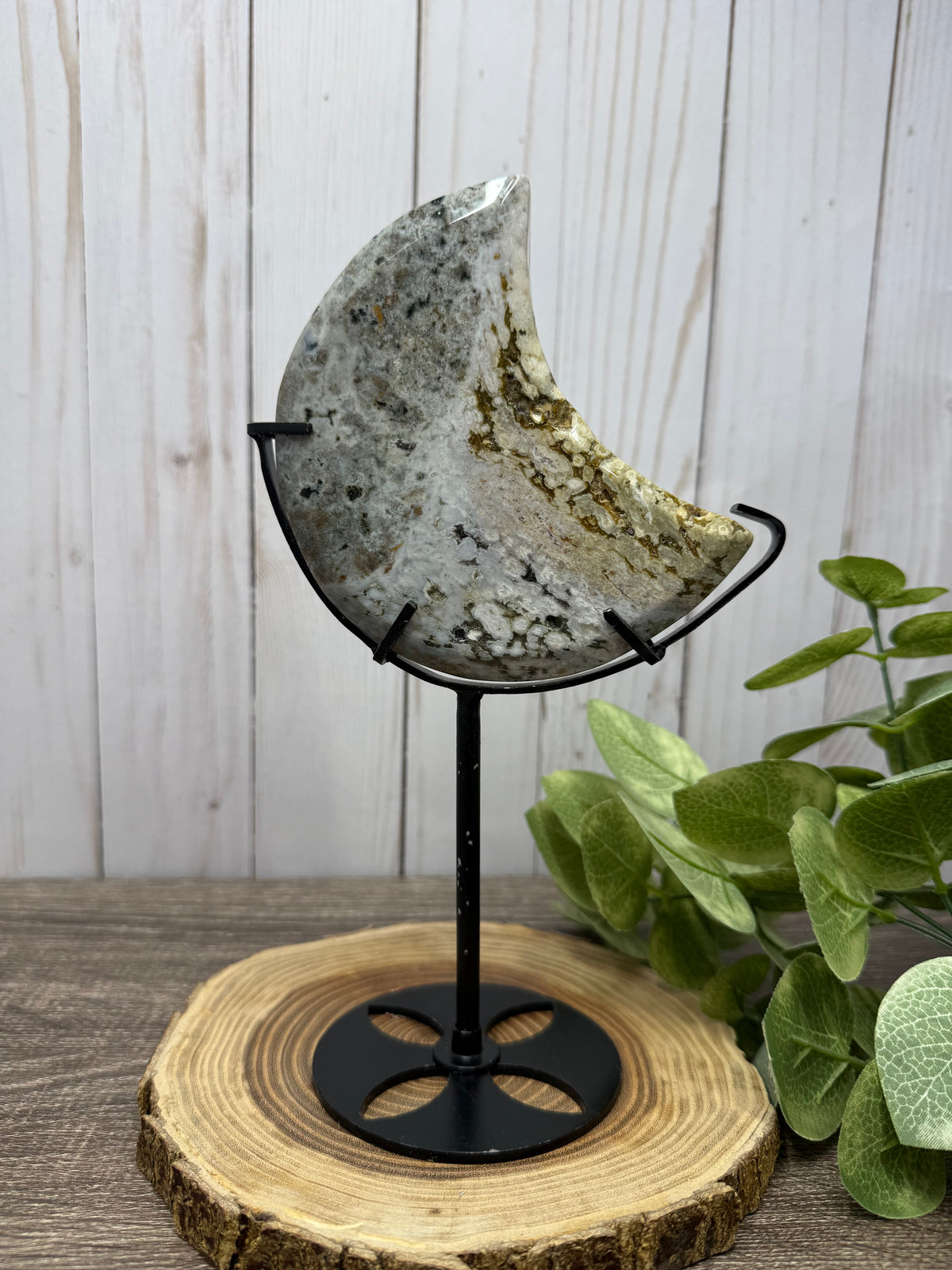 Ocean Jasper Moons on Stands