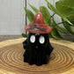 Obsidian Ghost Carving with Different Crystal Hats