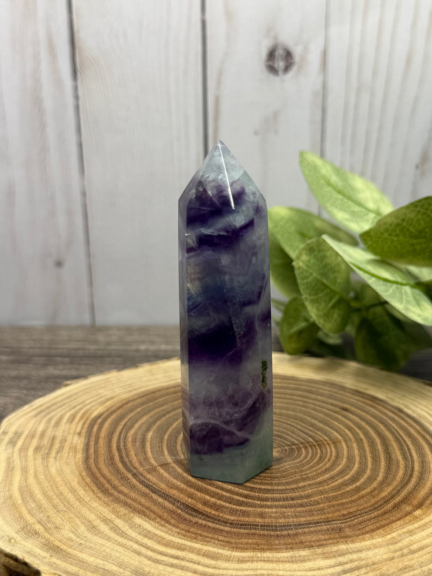 Purple and Green Fluorite Towers