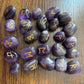 Amethyst Rune Stones Set Crystal with Elder Futhark Letterings - Set 2