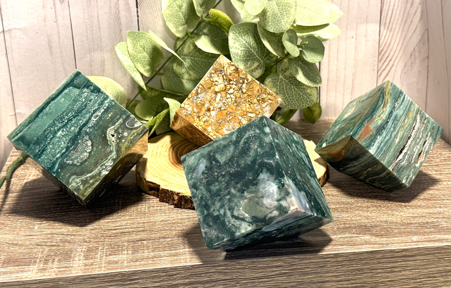 Ocean Jasper Squares/ Cubes