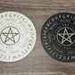 Pendulum Board - Pentacle, Alphabet, Days of the Week, Numbers Black