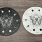 Pendulum Board - Moth with Mandala, Moon Phases - double sided