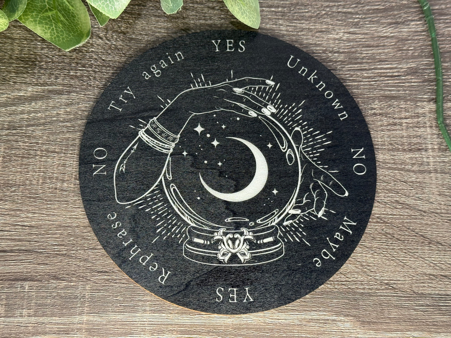 Pendulum Board - Mystic Crystal Ball & Moon - double sided