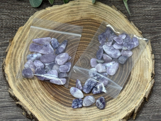 Lepidolite Crystal Chip Bag (large chips)