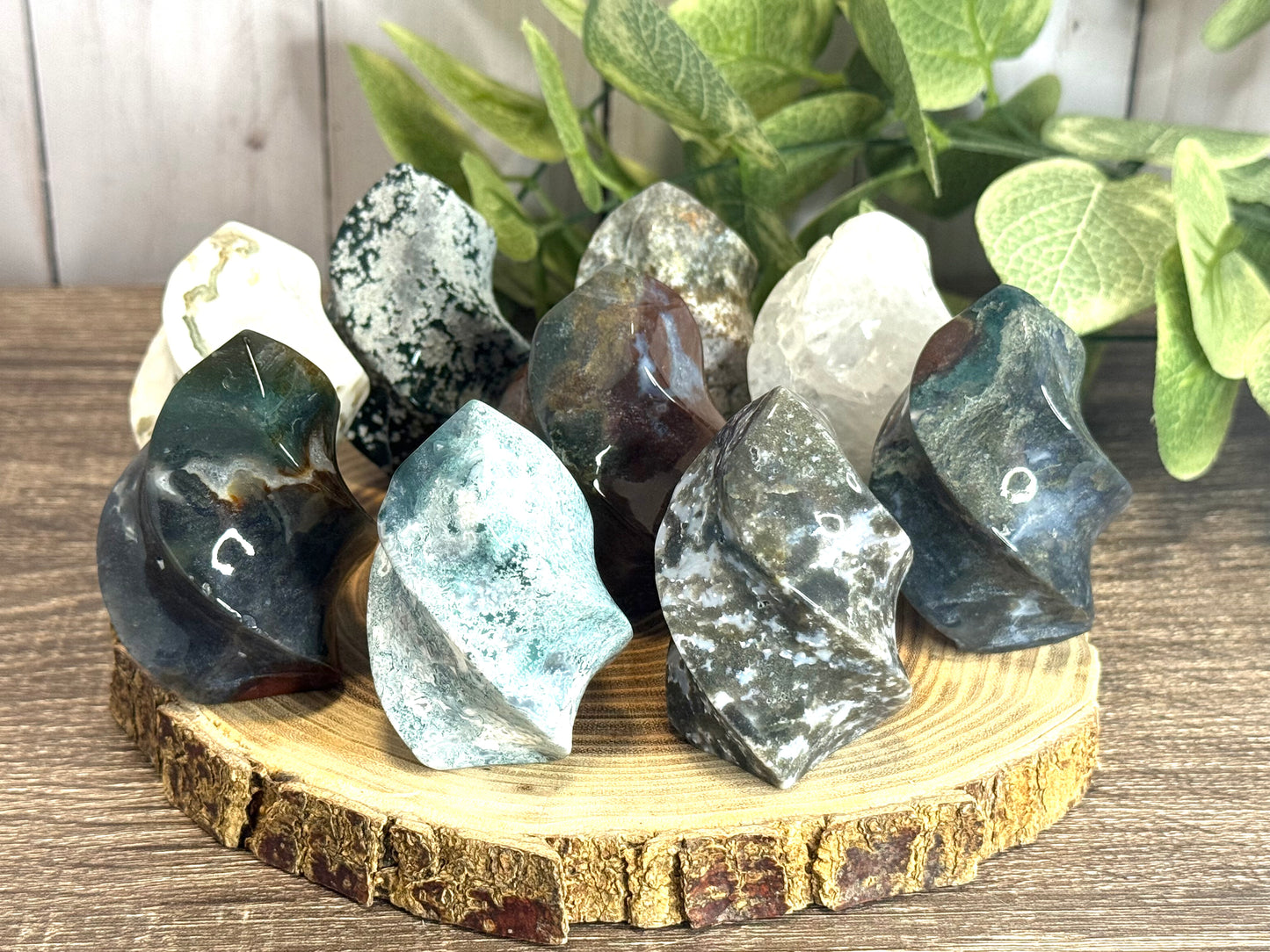 Moss Agate Smaller Flames