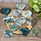 Moss Agate Hearts