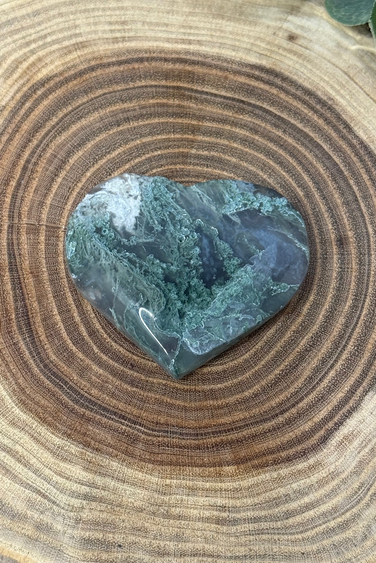 Moss Agate Hearts