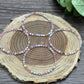 Flower Agate - Faceted Bracelet 4 mm