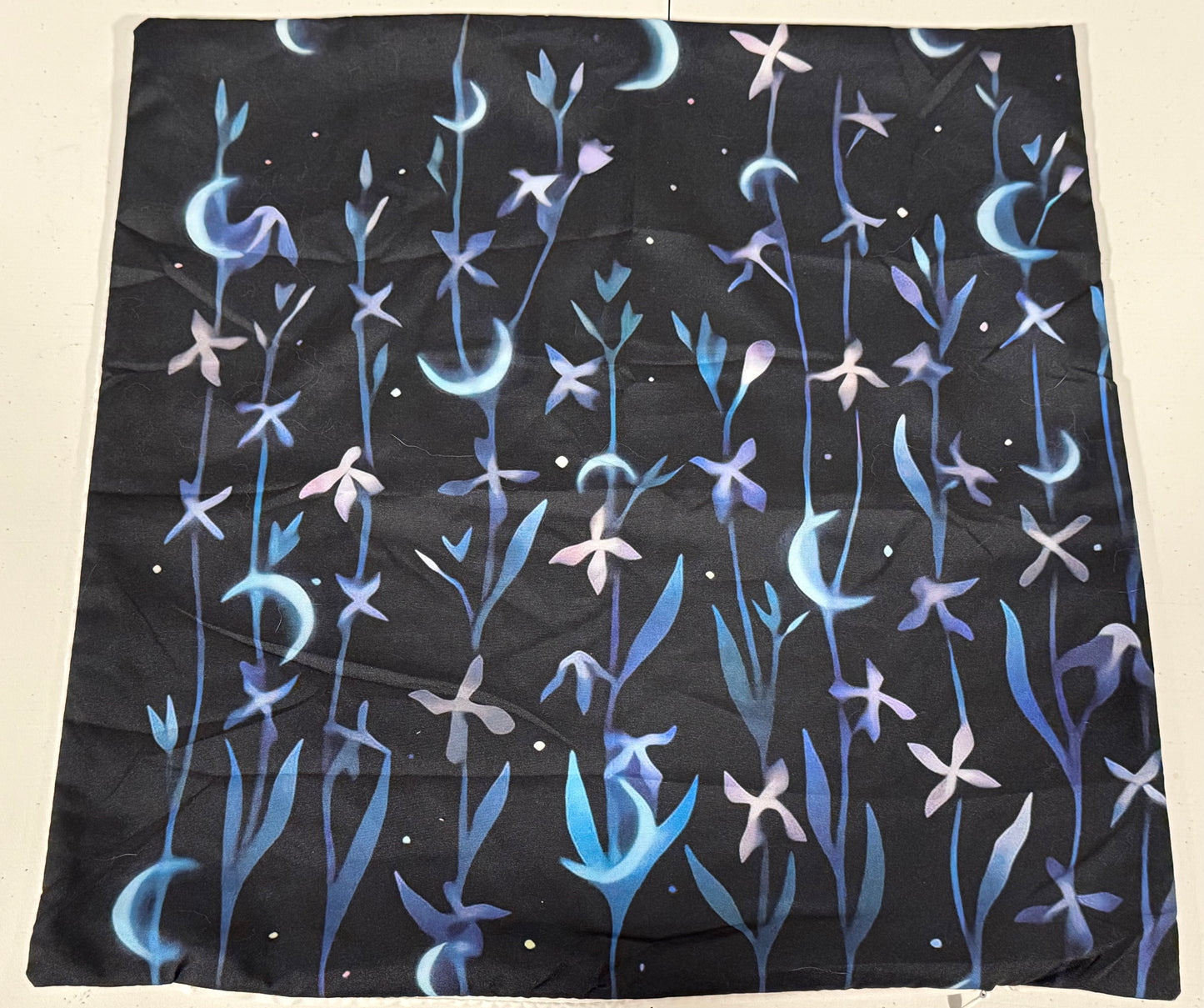 Crescent Moon Floral Night Pillow Case