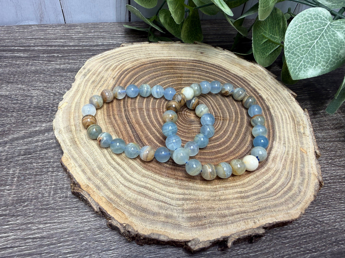 Blue Onyx -  Bracelet 8 mm