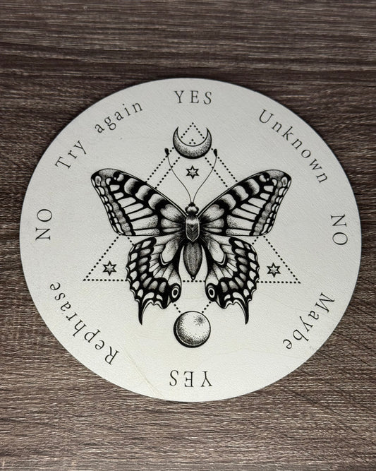 Pendulum Board -  Moth, Moons, Stars- double sided