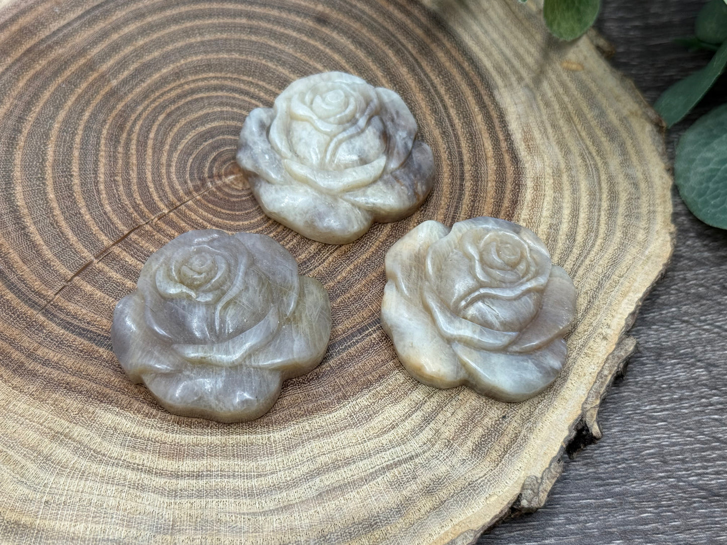Moonstone Flower Carvings