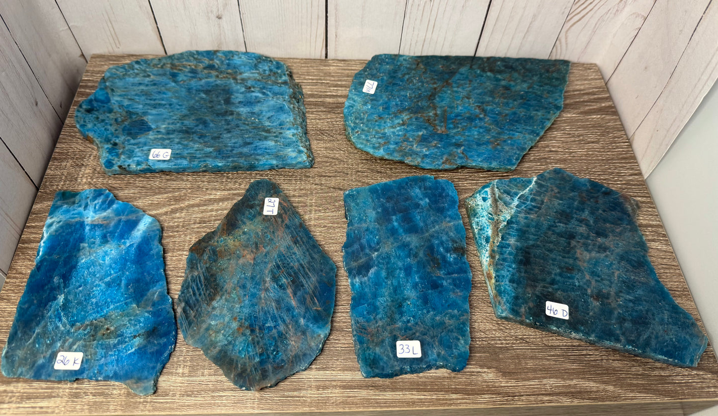 Blue Apatite Slabs
