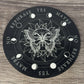 Pendulum Board - Moth with Mandala, Moon Phases - double sided