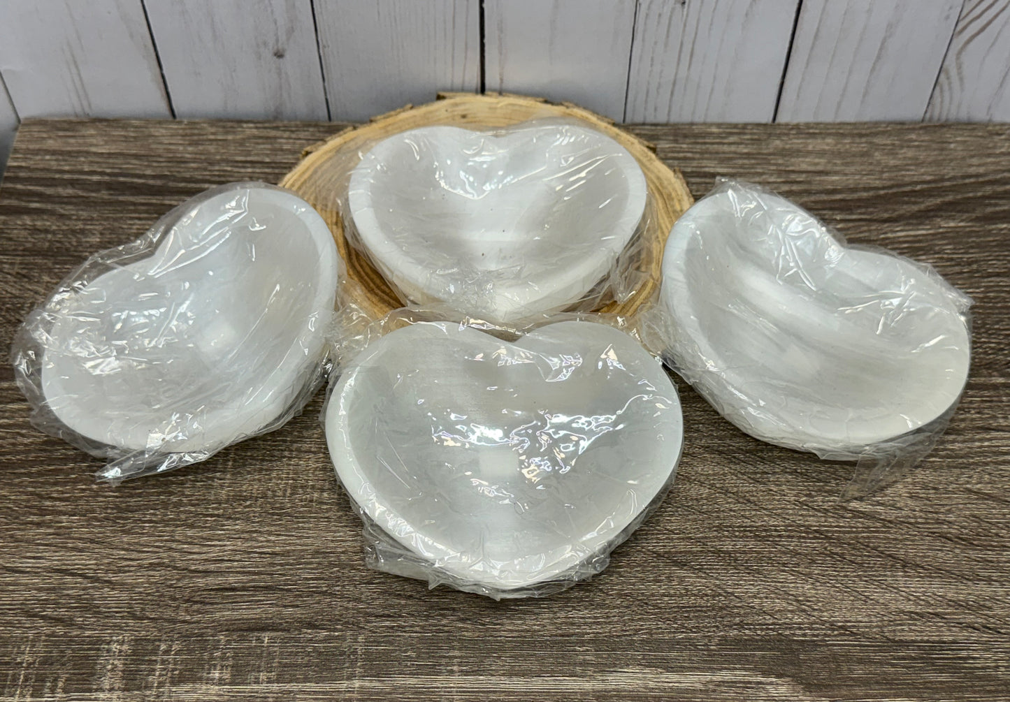 Selenite Bowls Heart Shape