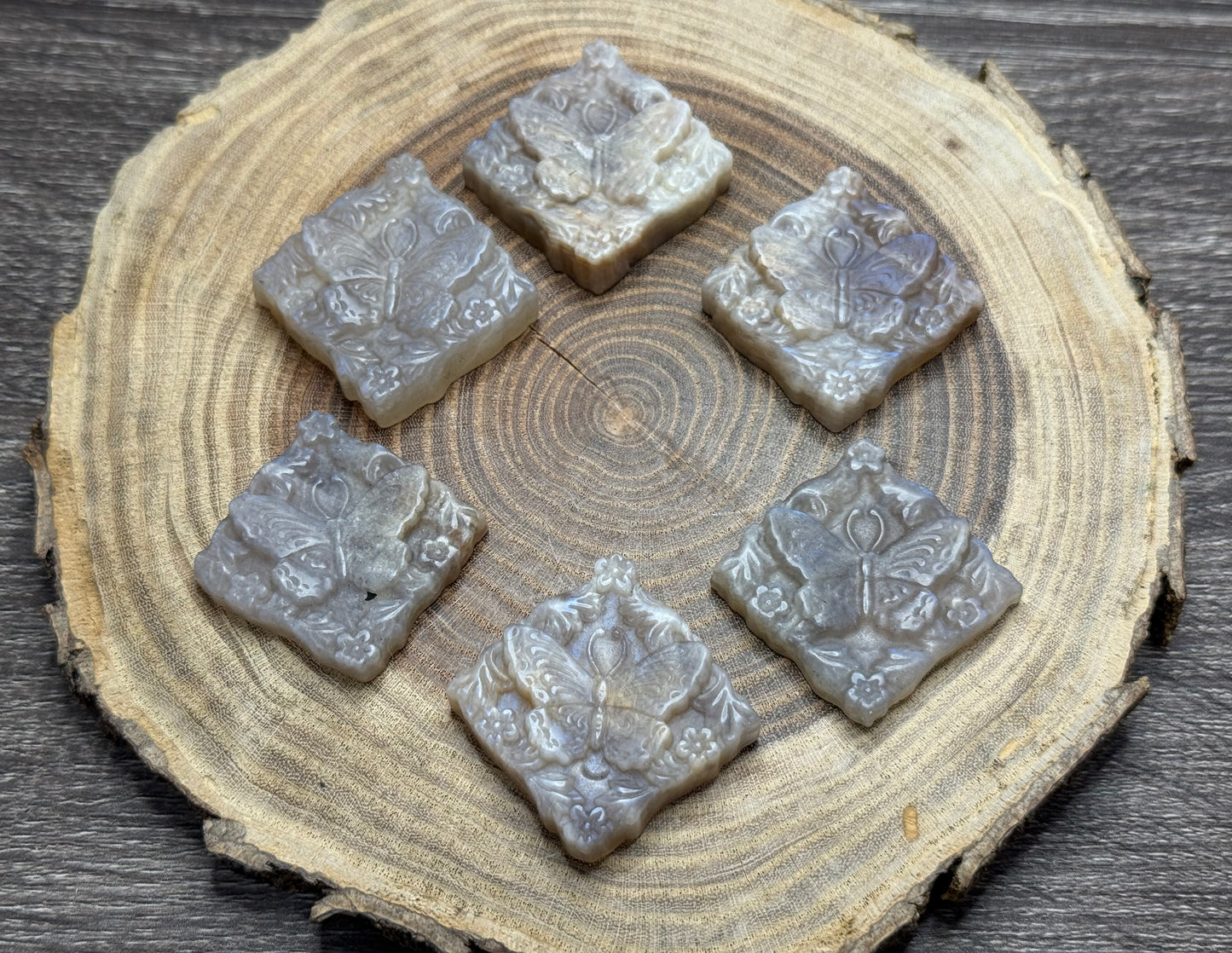 Moonstone Butterfly Carvings