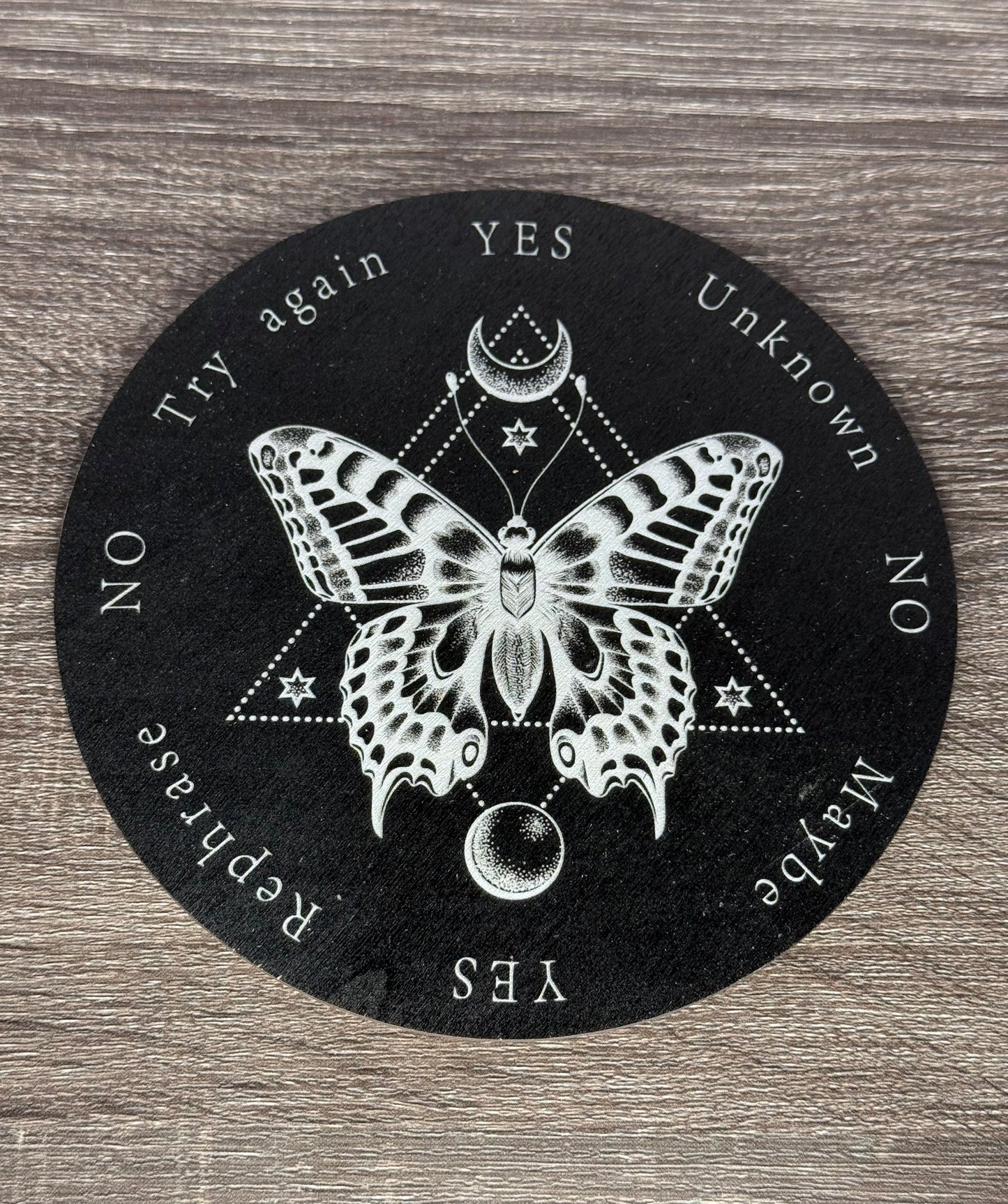 Pendulum Board -  Moth, Moons, Stars- double sided