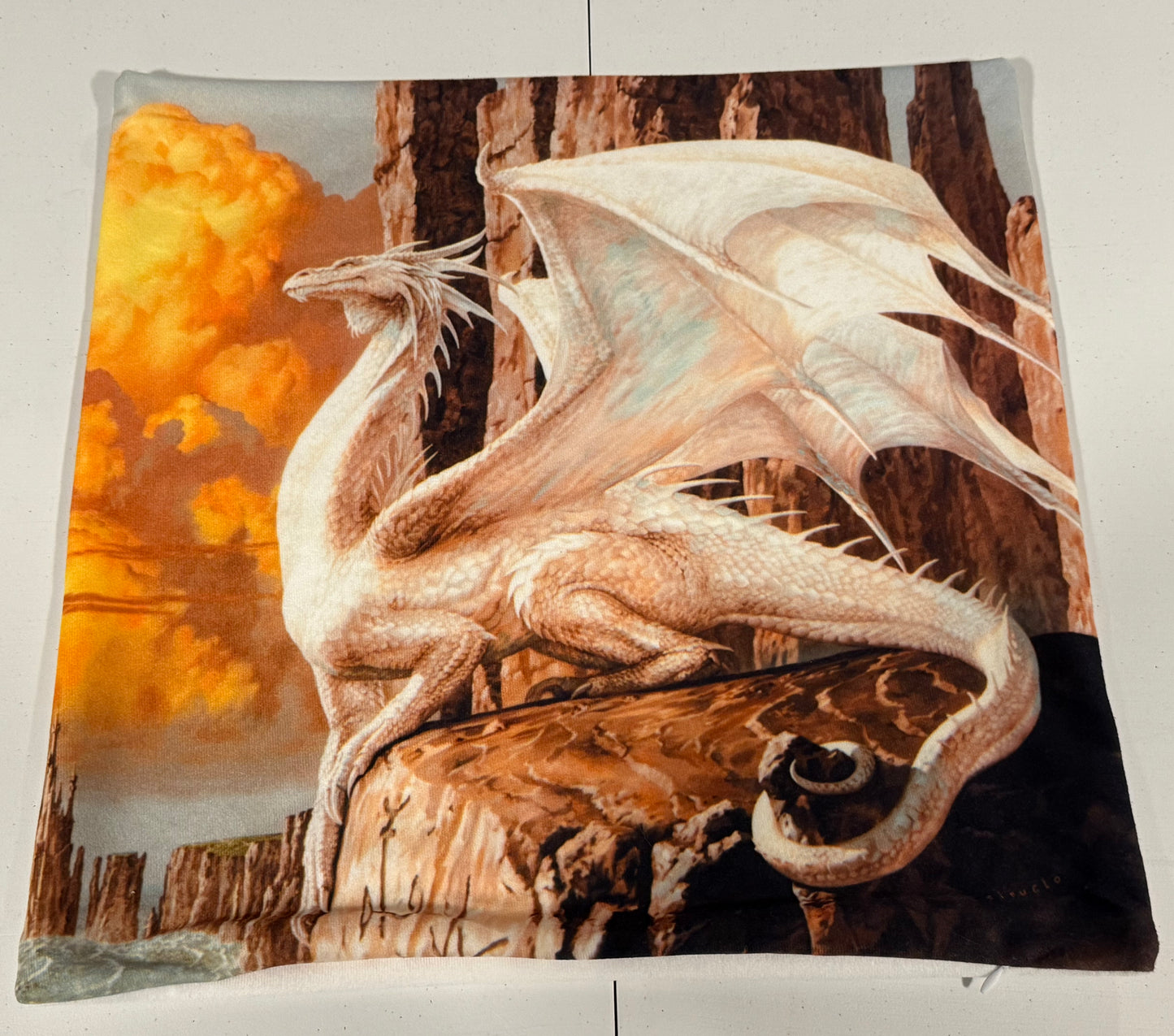 White Dragon - Pillow Case Cover