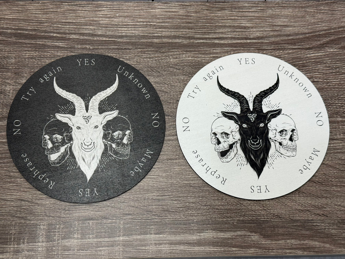 Pendulum Board - Goat and Skulls - double sided