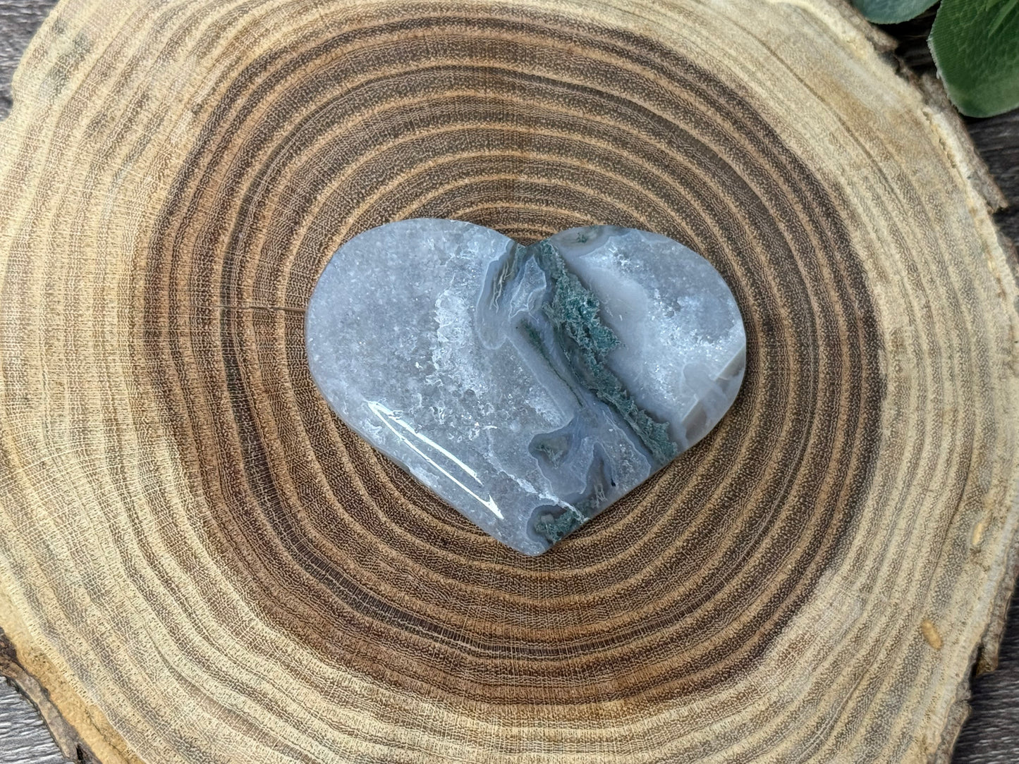 Moss Agate Hearts
