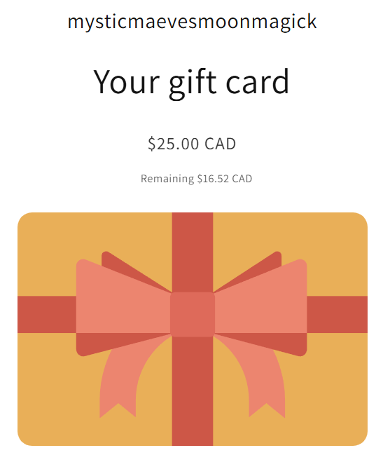 Mystic Maeves Moon Magick Electronic Gift Card