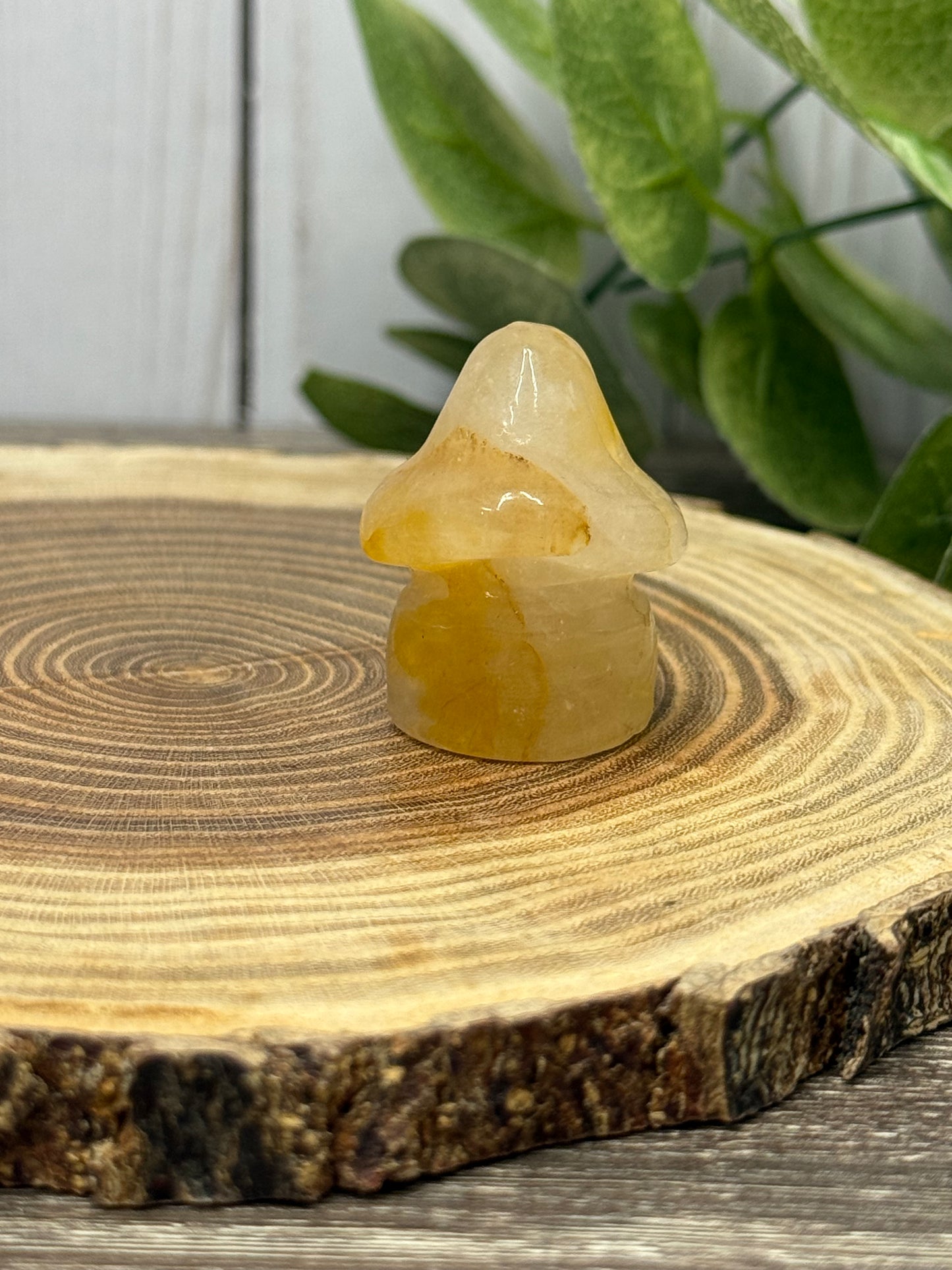 Crystal Ghost Carving With Mushroom Hat