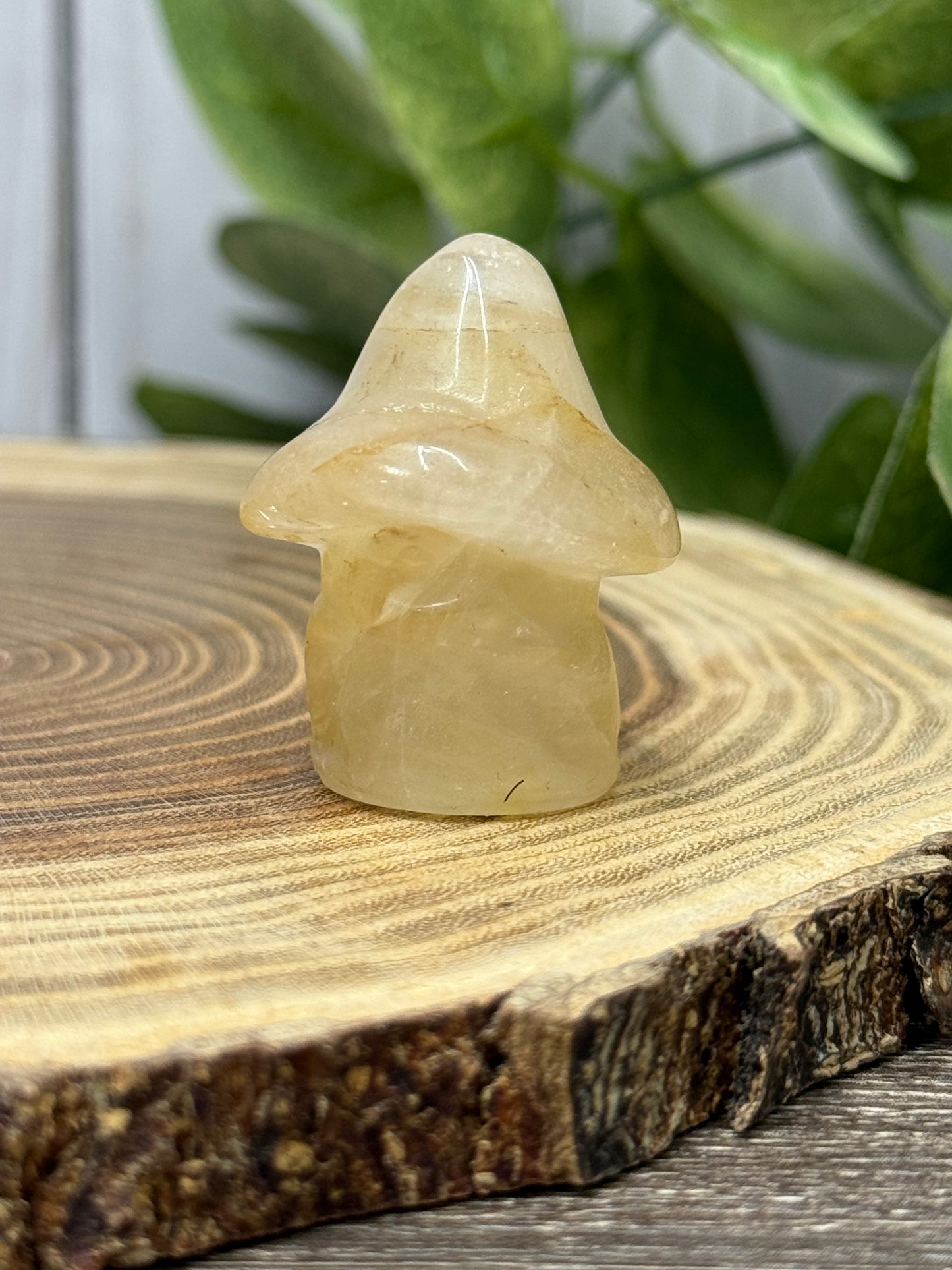 Crystal Ghost Carving With Mushroom Hat