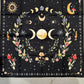 Altar Cloth - Moon Phase Above, Triple Moon in Middle