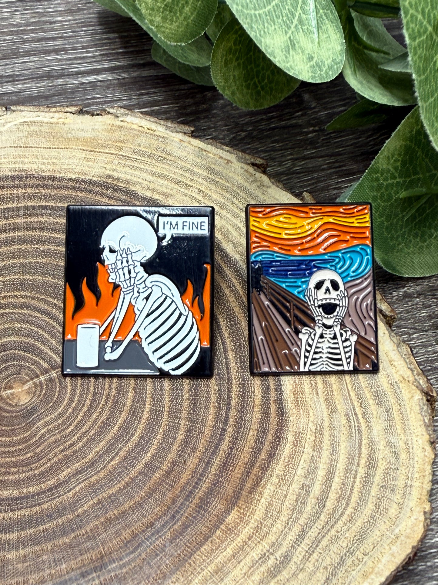 Skeleton Pins - I'm Fine with Fire, Artwork