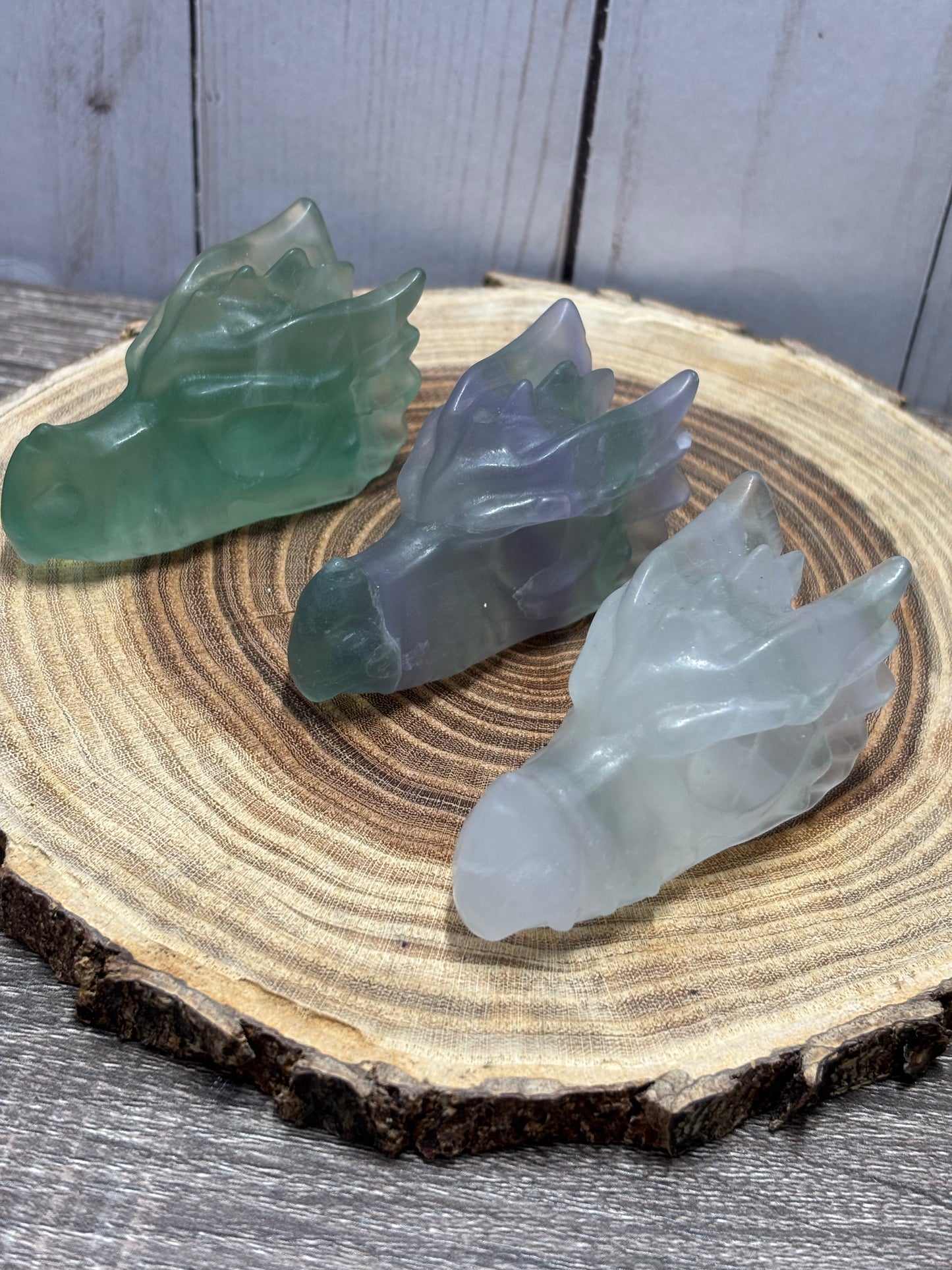 Fluorite Dragon Heads