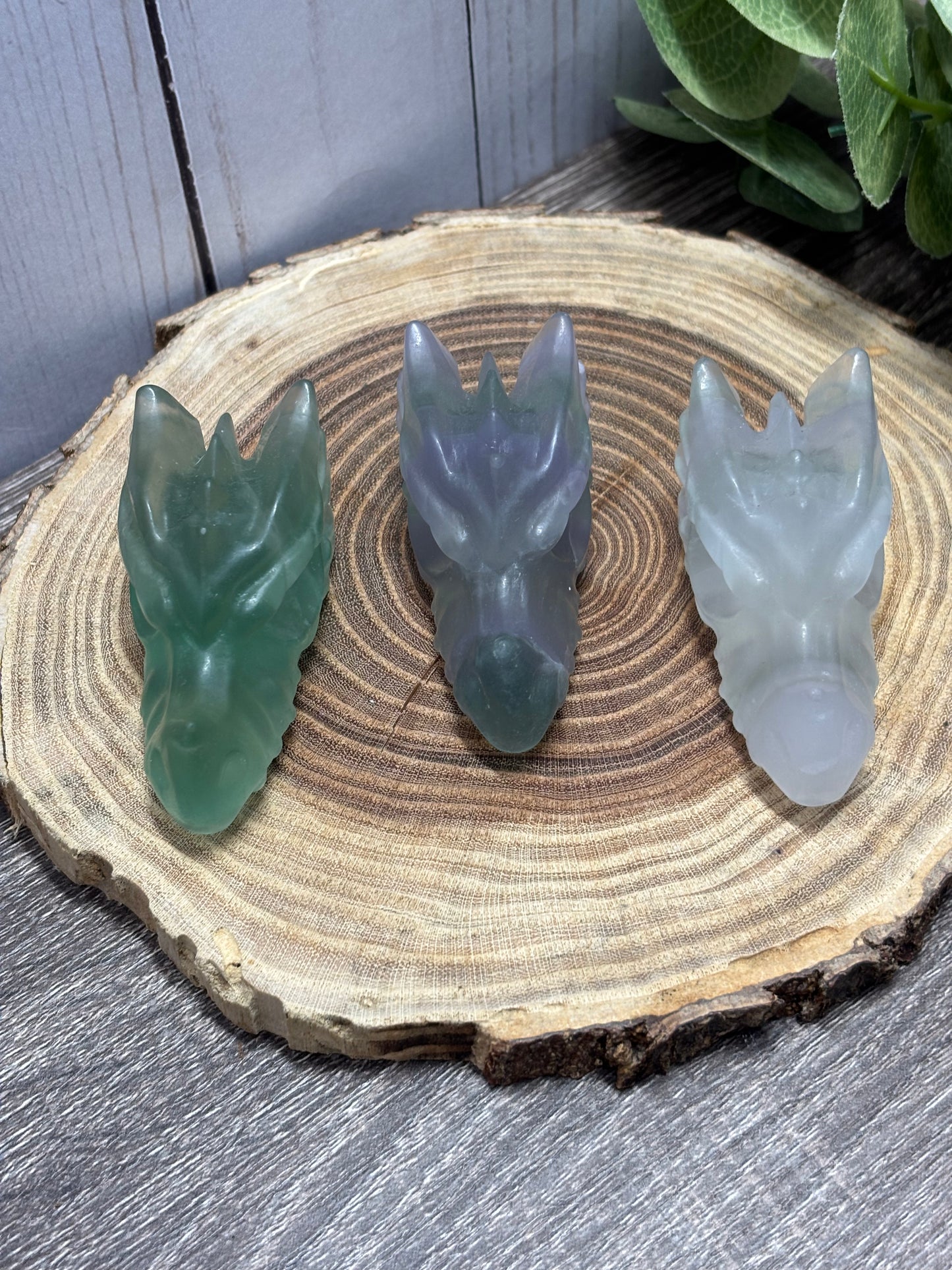 Fluorite Dragon Heads