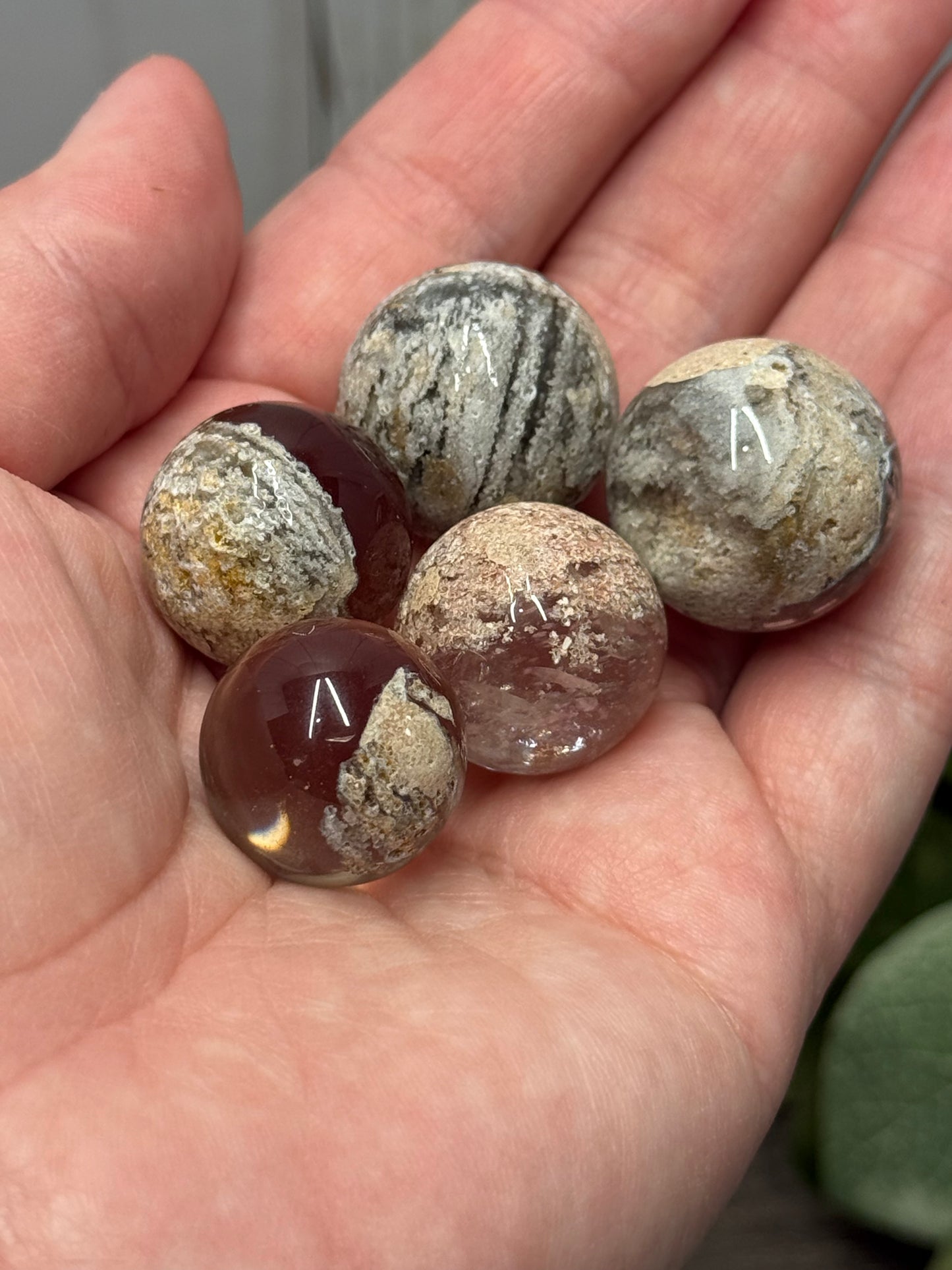 1000 Layer Garden Quartz  Mini Sphere