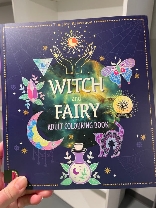 Witch and Fairy Adult Colouring Book