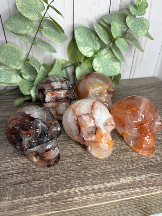 Fire Quartz Skull