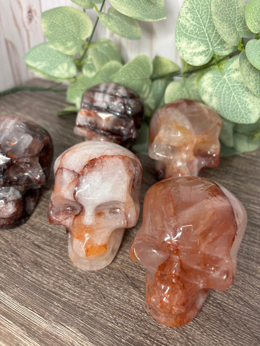 Fire Quartz Skull